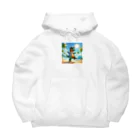 samkorのティラノサウルスのサマーバケーション Big Hoodie