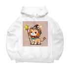 ganeshaの魔法の杖を持ったかわいいライオン Big Hoodie