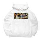 猫の頭の十三支・屏風 Big Hoodie