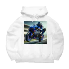 Bikers' Galleryのロードレース モーターサイクル アクション Big Hoodie