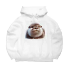 ふわふわカワウソ工房のふわふわもこもこカワウソ Big Hoodie