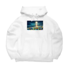 yunakiziの夜に輝くシーガラス Big Hoodie