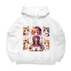 ウツボちゃんの大好きな猫に囲まれて Big Hoodie