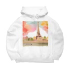 tyu-ripuのparis spring Big Hoodie