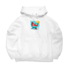 bugisショップの煌めくトロピカルバード🐦️ Big Hoodie