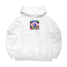 ドット職人のピクセルアート 恐竜の子ども Big Hoodie