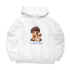 AwagoModeのI LOVE YOU(Dog&Boy) (39) Big Hoodie