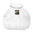 T-BORNSTAKEのブルドッグくんのある夏の日 Big Hoodie