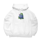 終わらない夢🌈のあじさいの花と🐸カエル君 Big Hoodie