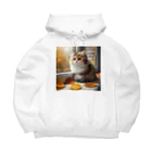 癒しの時間のかわいい三毛猫グッズ Big Hoodie