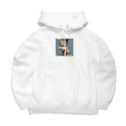 ドット絵ネコの踊る猫 Big Hoodie