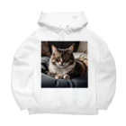 zigerparkのクッションと猫 Big Hoodie