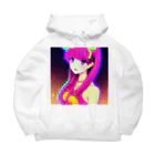 きゅぴきゅぴガールのきゅぴきゅぴ★ピンク髪美人お姉さん Big Hoodie