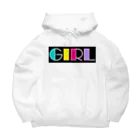 Ushi-Haruのレトロカラフル　GIRL Big Hoodie