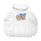 meiroのカラフルなシロクマ Big Hoodie