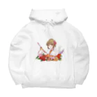 オリジナル雑貨店『ホットドッグ』の着物美人　『冬』 Big Hoodie