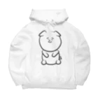 ゆるいおもち屋のゆるいぶたさん(モノクロ) Big Hoodie