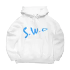 swoグッズのお店🛍️の水色ロゴ ビッグシルエットパーカー