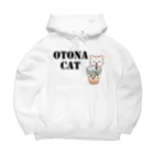 little lion house公式ショップ（大人のためのねこ）のタピる大人のためのねこパーカー Big Hoodie