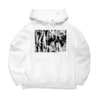 mimesis_imの迷彩っぽい模様2モノクロ Big Hoodie