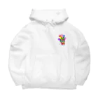 油絵描きの小物売り場のハートブレイクしょんぼりパンダ君 Big Hoodie