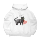 nemunoki paper itemの幸せの黒猫 Big Hoodie