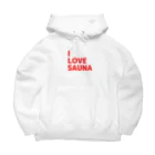 サウナ水風呂好きのぴよ🐤♨️のＩ LOVE SAUNA ビッグシルエットパーカー