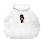 SUIMINグッズのお店の【中】サーモンの握り寿司をかっこよく運ぶねこ Big Hoodie