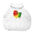 まめるりはことりのボタンインコ　おすましルリゴシボタンインコ【まめるりはことり】 Big Hoodie