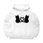 かわいいもののおみせ　いそぎんちゃくのしっぽハート猫 Big Hoodie