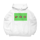 happychamchamのリップ（グリーン） Big Hoodie