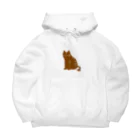 本田しずまるの絵のグッズのトラネコ・茶・小 Big Hoodie