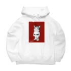 ニャジロウショップSUZURI店のガタゴロウ画伯ニャジロウ　秋色 Big Hoodie