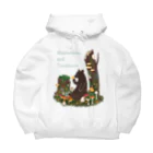 Cafe de Foretのきのことクマ Big Hoodie