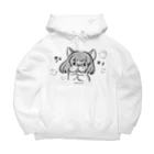 はなぺちゃよんそくほこうのガーリーブヒ「SUKI」（モノトーン） Big Hoodie