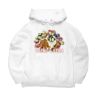 zommyのBULLMANIA ラブアンドピース Big Hoodie