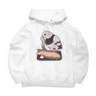 ひみつ基地つねやの鮭の皮はがす鳩 Big Hoodie