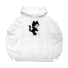 嶌星堂の飛び出し坊や猫 Big Hoodie