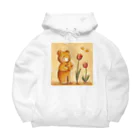 :trunk:chiyo のクマちゃんとチューリップ Big Hoodie