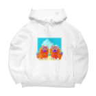 ハッピースマイルの[沖縄土産]シーサーと空と海 Big Hoodie