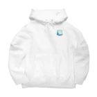 ぽんぽんあーと工房の宇宙に咲いた白い蓮 Big Hoodie