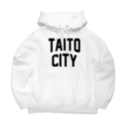 JIMOTOE Wear Local Japanの台東区 TAITO WARD ロゴブラック Big Hoodie