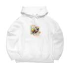 チビちゃんとココちゃんSHOPの絵画風のチビちゃんとココちゃん Big Hoodie