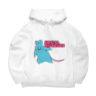 とてもえらい本店のソーシャルディスタンスまうす。PINK Big Hoodie