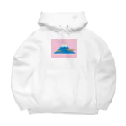 SAKURA スタイルの金の富士山 Big Hoodie