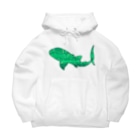 ふとんにおぼれるのジンベエザメ 夏の星座 緑 Big Hoodie
