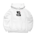 筆字のゆらぎの脱シャチ君 Big Hoodie