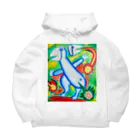 ワクワクヒロアキのBlue dancing monster  Big Hoodie