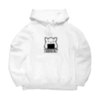 まる🍙  うまよし🍙まるのうまよしパーカー 白ロゴあり 白 Big Hoodie