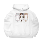 ふわにゃんshopのへそ天3兄弟 にゃんこ Big Hoodie